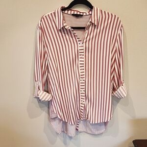 Rose and white blouse